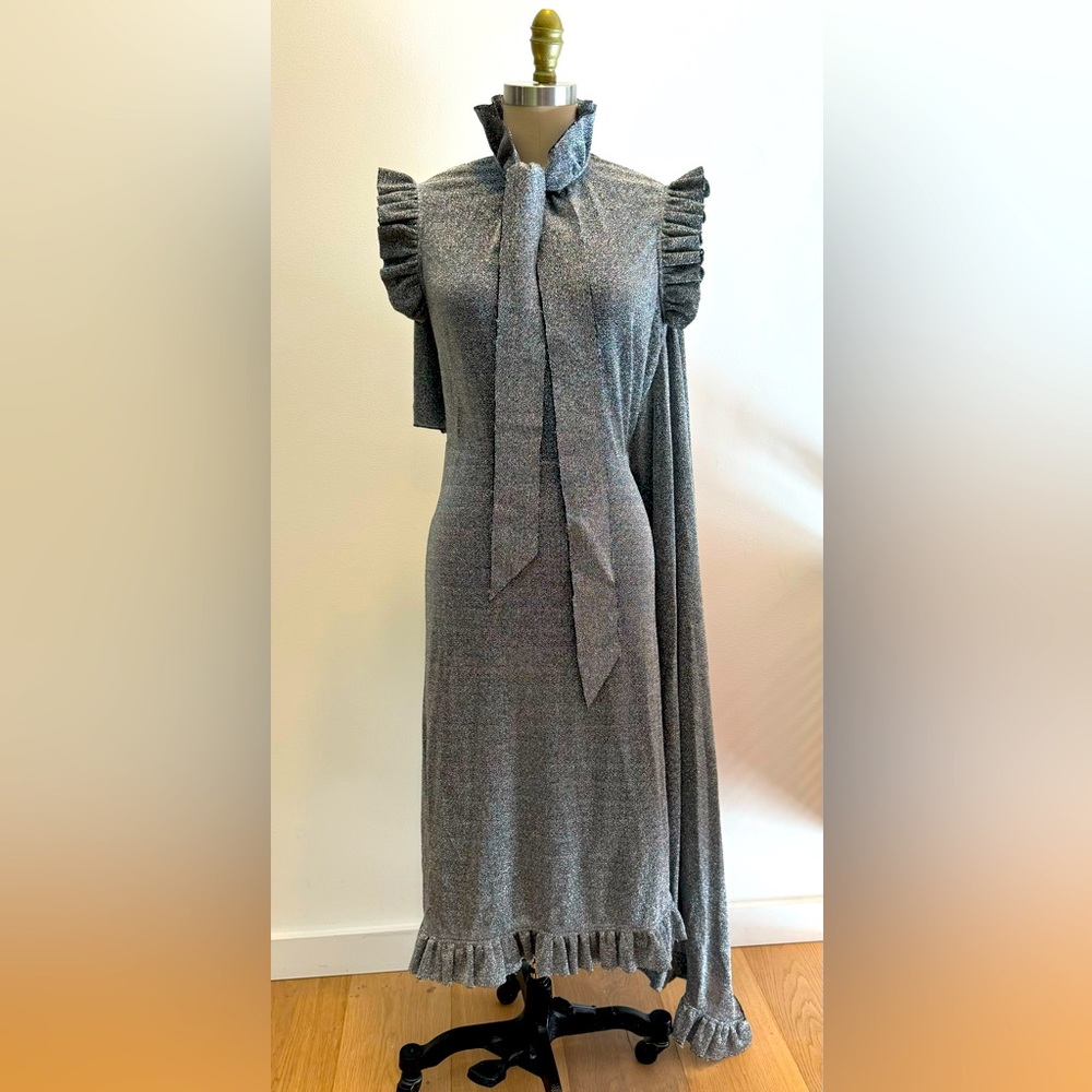 VETEMENTS Silver Lurex Dress